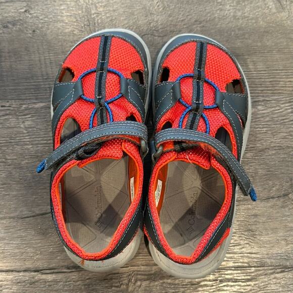 Columbia Boy’s size 2 Techsun Wave Red/Charcoal Gray Water Sandal - Picture 5 of 11
